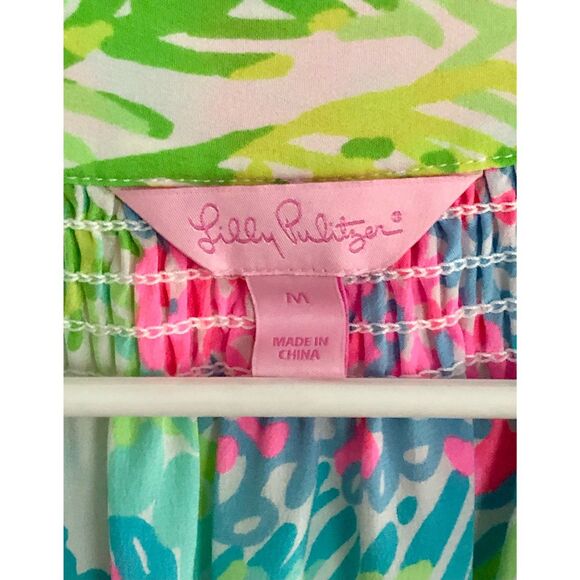 Lilly Pulitzer Elsa Silk "Lovers Coral" Top Women's Size Medium - Picture 3 of 7